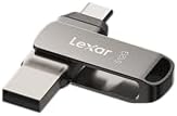 Lexar 256 GB Dual Drive D400 – High-Speed USB 3.2 Type-C & Type-A Flash Drive for Seamless Photo Backup and Storage Expansion, Perfect for i Phone 15 Users, Swivel Design with Durable Metal Housing, Up to 130 MB/s Transfer Rates for Effortless File Management and Enhanced Device Compatibility