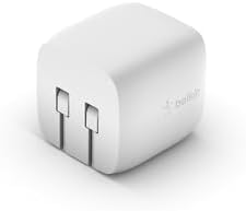 Belkin 30 W USB-C Fast Charger Block with USB-C to C Cable – Ultra-Fast Power Delivery 3.0 for i Phone 16, Samsung Galaxy S25, Google Pixel, Nintendo Switch 2 & More – Sleek White Design for Optimal Travel Convenience – PPS & USB-IF Certified for Reliable Charging Performance – Enhance Your Device’s Lifespan with Smart Power Regulation
