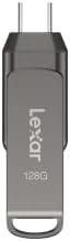 Lexar 256 GB Dual Drive D400 – High-Speed USB 3.2 Type-C & Type-A Flash Drive for Seamless Photo Backup and Storage Expansion, Perfect for i Phone 15 Users, Swivel Design with Durable Metal Housing, Up to 130 MB/s Transfer Rates for Effortless File Management and Enhanced Device Compatibility