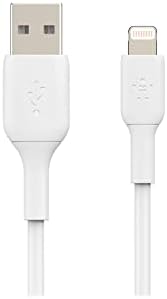 Belkin Boost Charge 9.8 ft Lightning Cable – MFi Certified Apple i Phone Charger for Fast, Convenient Charging – Durable & Tangle-Free USB to Lightning Cord in Sleek White Design – Perfect Length for Uninterrupted Use – Elevate Your Apple Device Experience