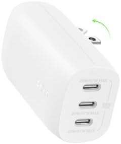Belkin 67 W 3-Port USB-C Power Delivery Charger Block – Ultra-Fast Charging Hub for i Phone 16, Samsung Galaxy S25, Mac Book Pro & More – Portable & Versatile Charging Solution for Home, Office, and Travel – Enhanced PPS Technology for Universal Device Compatibility