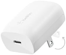 Belkin 30 W USB-C Fast Charger Block – Universal Compatibility for i Phone 16 Series, Galaxy S25, i Pad & More – Compact Design with Overcharge Protection for Travel Efficiency and Reliable Performance