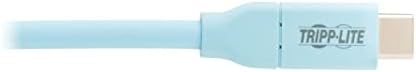 Tripp Lite Safe-IT 240 W USB-C Charge Cable – Ultra-Flexible Male-to-Male Connector for i Phone, i Pad, Android & More, MFi Certified, 6 Feet Light Blue Cable with Enhanced Power Delivery and 3-Year Warranty – Fast Charging & Data Transfer Solution