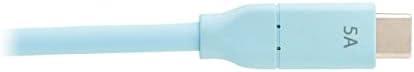 Tripp Lite Safe-IT 240 W USB-C Charge Cable – Ultra-Flexible Male-to-Male Connector for i Phone, i Pad, Android & More, MFi Certified, 6 Feet Light Blue Cable with Enhanced Power Delivery and 3-Year Warranty – Fast Charging & Data Transfer Solution
