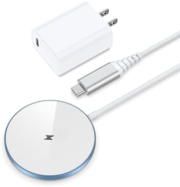 NANAMI Magnetic Wireless Charging Pad – Premium Fast Charger for i Phone 16/15/14/13/12 & Air Pods 3/2/Pro/Pro 2 with 20 W PD USB-C Adapter – Sleek Design for Effortless Charging & Enhanced Compatibility