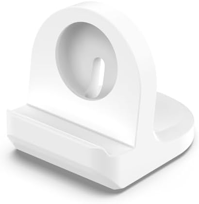 Elegant White Charging Dock for Google Pixel Watch 3/2 – Effortless Cable Management for a Neat Nightstand – Sturdy Silicone Base for Ultimate Stability – Rapid Type-C Charging for Hassle-Free Overnight Power – Perfect Addition for an Organized Lifestyle and Enhanced Smartwatch Accessibility