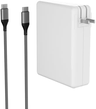 Turbocharge Your Mac Book and i Pad Pro with the 140 W USB-C Fast Charging Adapter – Universal Compatibility for All Mac Book Pro (16, 14, 15, 13″) and Air (15, 13″) Models (2020-2025) Featuring M1, M2, M3, M4 Chips – Includes Robust USB-C Cable for Instant Power and Enhanced Portability – Maximize Efficiency with Lightning-Fast Power Delivery and Sleek, Travel-Friendly Design