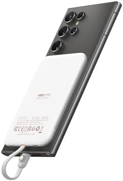VEEKTOMX 5000 m Ah Ultra-Slim Portable Charger – Lightweight Power Bank with USB-C Cable, Stylish Pink Power Bank for i Phone 15/Plus/Pro/Pro Max & Android – Fast Charging, Ideal for On-the-Go Convenience and Daily Use