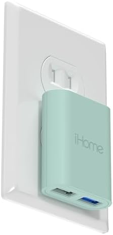 i Home 2-Port USB Wall Charger – Compact Dual Port AC Adapter for Rapid Device Charging – Flat Design for Travel & Home Use – Enhanced Compatibility with Smartphones & Tablets – Safe, High-Speed Charging Solution
