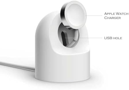 Stylish Cartoon Silicone Apple Watch Charging Dock – Enhanced Nightstand Compatibility for All Series Ultra/8/SE2/7/6/5/4/3/2/1 – Fast-Charging Solution with Tidy Cable Management for Personalized Décor and Elevated Viewing Experience