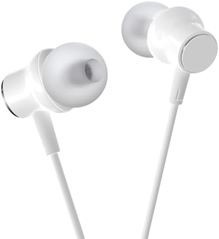 Extended Comfort Wired Earbuds with 6.5-Foot Cord and Integrated Volume Control – Perfect for TV and Laptop Use – Universal Compatibility for Superior Sound Quality in a Stylish Black Design