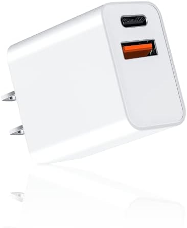 Dual-Port 20 W USB-C Wall Charger – 2 Pack Fast Charging Adapter for i Phone 15/14 & Apple Watch Series 8/7/SE – Compact Travel Power Plug with Smart Charging Technology for Enhanced Device Compatibility and Speed
