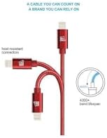 LAX MFi Certified Lightning Cable for i Phone & i Pad – 6 ft Durable Braided USB Cord with Fast Charging Capability for Enhanced Performance and Compatibility Across All Devices