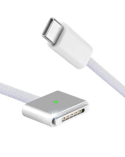 Experience Unmatched Power with the 140 W USB-C to Magnetic 3 Charger Cable for Mac Book Air/Pro – 9.8 ft Durability & Enhanced Compatibility for Seamless Charging Performance – Ideal for M1, M2, M3 Models 14-16 Inches – Fast Charging Solution for On-the-Go Users