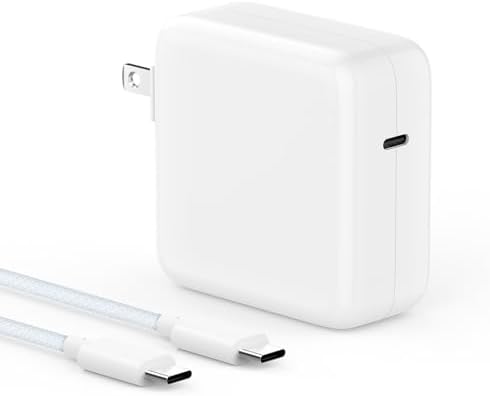 Ultra Compact 100 W USB-C Power Adapter for Mac Book Pro & Air (2019-2025) – Rapid Charge with 6.6 FT Braided Cable | Optimal Compatibility & Battery Preservation for Mobile Professionals