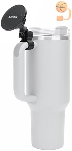 Magnetic Phone Holder for Stanley Quencher H2.0 – Versatile Adjustable Stand for i Phone 16, 15, 14 Pro & Android Devices | Ultimate Stability & Optimal Viewing for Car, Office, Gym | Ideal Accessory for Active Lifestyles and Seamless Navigation | Durable Design for Everyday Use