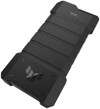 ASUS TUF Gaming A1 External M.2 NVMe SATA PCIe SSD Enclosure – Ultra-Fast USB-C Storage Solution with M.2 Q-Latch, IP68 Waterproof & Dustproof Design, Perfect for PS5 and Xbox Gamers, Enhanced Drop Resistance, Sleek Black Finish for Optimal Performance and Reliability