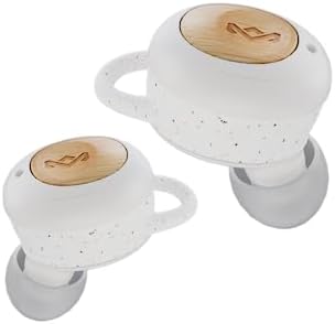 House of Marley Champion 2 True Wireless Earbuds – Eco-Friendly Bluetooth Earbuds with 35 Hours Playtime, Built-in Microphone, and Sustainable Materials in Cream – Perfect for Music Lovers and Environmentally Conscious Consumers