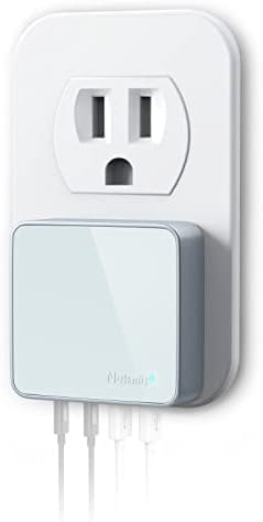 Nekmit 52 W Ultra-Compact 4-Port USB C Fast Charger – Dual 20 W Power Delivery & Dual USB Ports for Rapid Charging of i Phone 13, Galaxy, Pixel, i Pad Pro & More – Sleek Design for Home, Office & Travel Efficiency