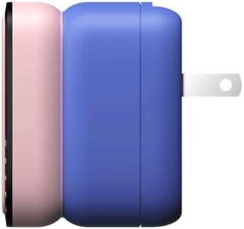 CASETi FY Powerthru 33 W Fast Charger – Compact Dual Port Wall Adapter in Stylish Pink/Blue for Lightning-Fast Device Charging with Advanced Safety Features and Universal Device Compatibility