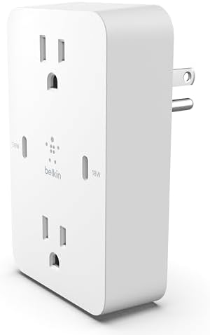 Belkin Multi-Device Power Hub – Efficient USB-C Fast Charging Adapter for Mac Book Pro, Chromebook, i Phone 16/15/14, Samsung Galaxy S25 & Nintendo Switch 2 – Sleek White Design for Home & Office Use with Enhanced Safety Features