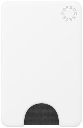 Sleek Mag Safe Compatible Pop Sockets Slim Phone Wallet – Minimalist Card Holder for Effortless Wireless Charging & On-the-Go Convenience – Stylish White Design for Modern Lifestyles, Perfect for Essential Cards and Easy Access