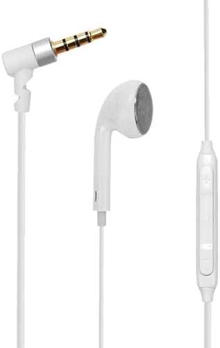 Ultra-Lightweight Single-Side Earphone with Built-In Mic and Inline Control – 3.5 mm Earbud for Exceptional Sound Clarity and Multi-Device Compatibility (Sleek White) – Perfect for Hands-Free Calls and On-the-Go Audio Enjoyment