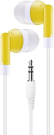 Bulk Pack of 50 Individually Wrapped Earbuds – Premium Classroom Headphones for Schools, Libraries, and Hospitals – Enhanced Compatibility, Lightweight Design, and High-Quality Sound for Focused Listening