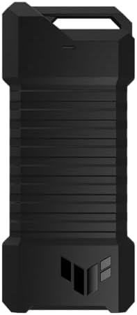 ASUS TUF Gaming A1 External M.2 NVMe SATA PCIe SSD Enclosure – Ultra-Fast USB-C Storage Solution with M.2 Q-Latch, IP68 Waterproof & Dustproof Design, Perfect for PS5 and Xbox Gamers, Enhanced Drop Resistance, Sleek Black Finish for Optimal Performance and Reliability