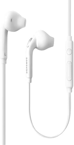 SAMSUNG Premium Wired 3.5 mm Headset (2 Pack) – White In-Ear Headphones with Built-in Microphone, Volume Control & Call Management for Galaxy S6 Edge+, S5, Note 5/4 – Enhanced Sound Quality & Seamless Compatibility for Daily Use