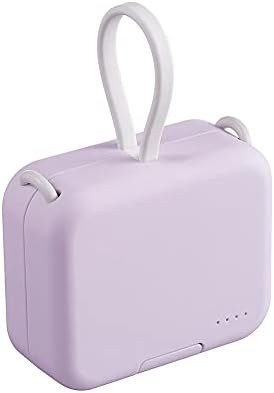 Ultra-Compact 4000 m Ah Power Bank with Built-in Cable – Fast Charging Portable Charger for i Phone, Samsung, Google Devices – Stylish Green Mini External Battery Pack for On-the-Go Connectivity and Convenience