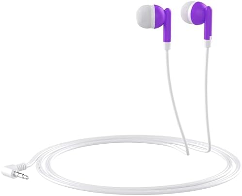 Maeline 100-Pack Bulk Earbuds with 3.5 mm Connector – Multi-Color Stereo Earphones for Schools, Events, and Promotions – Superior Sound Quality and Comfort for Everyday Use