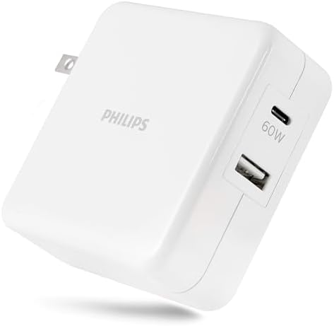 Philips 17 W 3-Port USB Wall Charger for i Phone 14, 13, 12 & i Pad – High-Speed Charging Adapter with Foldable Plug for Ultimate Portability – Multi-Device Compatibility Power Cube for Home & Travel Efficiency