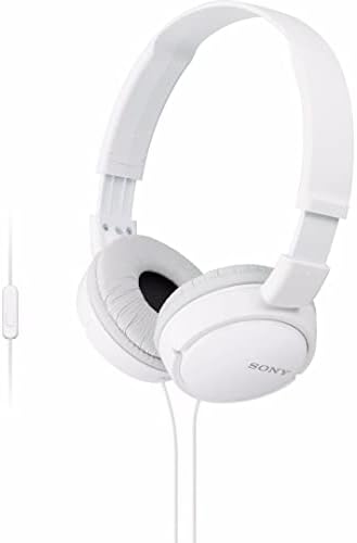 Sony MDR-ZX110 AP Wired On-Ear Headphones with Integrated Mic – Lightweight Design for Unmatched Comfort and Superior Sound Quality, Perfect for Music Lovers and Professionals on the Go, Adjustable Fit with Foldable Portability for Effortless Storage and Hands-Free Calls