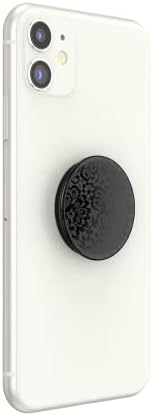 Magnetic Pop Grip for Mag Safe – Elegant Enamel Rose Noir | Multifunctional Phone Stand with Secure Grip & Customizable Swappable Top | Effortless Hands-Free Viewing Kickstand | Wireless Charging Compatible Accessory for Enhanced Smartphone Usability