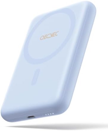 Ultra-Slim 10,000 m Ah Mag Safe Power Bank – 15 W Magnetic Wireless Charger with PD 20 W Fast Charging for i Phone 12-16 Series – Compact Beige Design for Effortless Portability & Simultaneous Dual Device Charging – Includes 22.5 W USB-C Cable for Quick Top-Ups and Hassle-Free Use