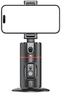 Auto Face Tracking Tripod, No App Required, Rechargeable Battery, 360° Rotation Phone Tracking Holder Face Body Phone Camera Mount for Live Vlog Streaming Video Chat – Enhanced Compatibility and Speed