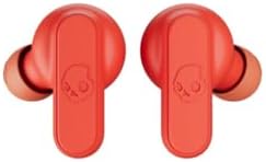 Skullcandy Dime Wireless Earbuds – Sweat-Resistant In-Ear Headphones with 12-Hour Battery Life, Built-in Microphone, and Universal Bluetooth Compatibility – Stylish Red Design for Active Lifestyles