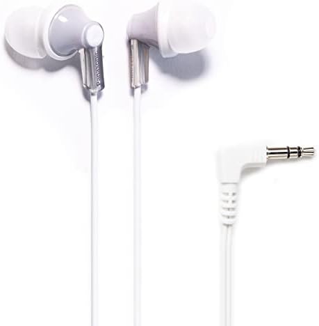 Panasonic Ergo Fit Wired Earbuds with Microphone – Superior Sound Quality with Ergonomic Comfort, Universal 3.5 mm Jack Earphones for Phones and Laptops in Stylish Metallic Purple – Custom-Fit Earpieces (S/M/L) for Optimal Audio Experience and Hands-Free Calls – RP-TCM125-VA