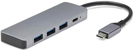 Elevate Your Connectivity with the Amazon Basics USB 3.2/3.1 Gen 2 Hub Dock – Lightning-Fast 10 Gbps Data Transfer for Windows & Mac, Featuring 1 USB-C and 3 USB-A Ports in a Sleek Silver & Black Design for Ultimate Portability and Versatility