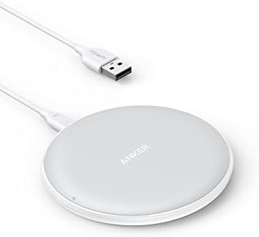 Anker 313 Qi-Certified 10 W Fast Wireless Charging Pad for i Phone 16 Plus/15 Plus/14 Plus/12 & Samsung Devices – Compact Non-Slip Design for Effortless Power Delivery & Enhanced Safety – Ideal for Air Pods – No AC Adapter Needed
