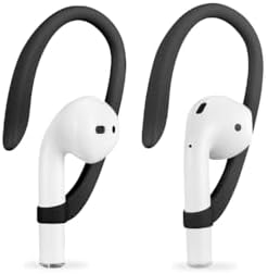 Secure Fit Anti-Slip Ear Hooks for Apple Air Pods 1-4 & Pro Series – Ultimate Comfort and Stability for Sports Enthusiasts – Engineered Black Accessories for Uninterrupted Audio Enjoyment