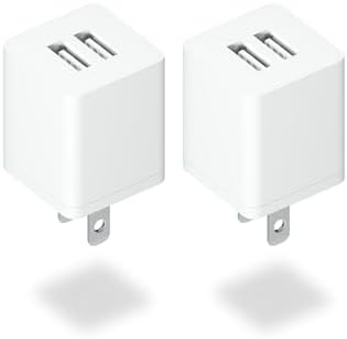 Compact Dual USB-A Fast Charging Block – Lightweight 5 V 2.1 A Wall Charger for i Phone, Android, PS4, Kindle & More – Safe Overcharge Protection for Efficient On-the-Go Power Solutions