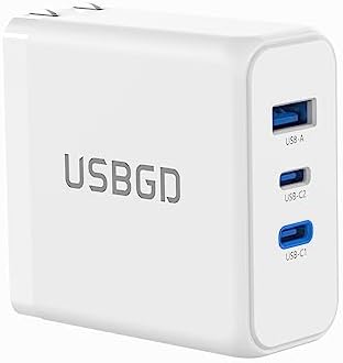 65 W USB C Charger Block – Advanced 3-Port Fast Charging Adapter for Laptops, Tablets, and Smartphones – Portable and Foldable Power Solution with PD Technology for i Phone, i Pad, Mac Book Pro/Air, Galaxy, and More – Ultimate Compatibility and Efficiency for On-the-Go Charging 65 W USB C Charger Block – Advanced 3-Port Fast Charging Adapter for Laptops, Tablets, and Smartphones – Portable and Foldable Power Solution with PD Technology for i Phone, i Pad, Mac Book Pro/Air, Galaxy, and More – Ultimate Compatibility and Efficiency for On-the-Go Charging