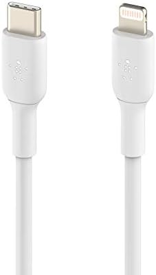 Belkin Boost Charge 6.6 ft Nylon Braided USB C to Lightning Cable – MFi Certified Fast Charging Cord for i Phone 14 & 13 – 18 W Power Delivery for Rapid Device Charging – Durable, Tangle-Free Design for Home and Office Use – Premium Quality Apple Charger Cable