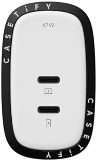 CASETi FY Powerthru 33 W Fast Charger – Compact Dual Port Wall Adapter in Stylish Pink/Blue for Lightning-Fast Device Charging with Advanced Safety Features and Universal Device Compatibility