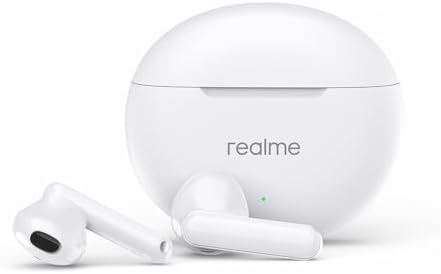 realme Buds T01 True Wireless Earbuds – Cutting-Edge AI ENC Noise Cancellation for Superior Call Clarity, Dynamic 13 mm Drivers for Immersive Sound, 28-Hour Battery Life for Uninterrupted Enjoyment, 88 ms Low Latency for Gaming Excellence, Bluetooth V5.4 for Effortless Connectivity – Perfect for Music Lovers and Gamers Alike (White)