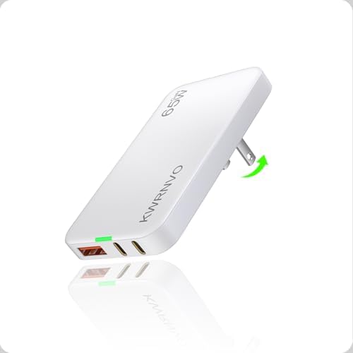 Sleek Purple 65 W Ga N Multi-Port USB Wall Charger – Ultra-Slim Travel Adapter with Dual Type-C & USB-A Ports for Rapid Charging of Mac Book Pro, i Phone 16/15/14, i Pad Pro, and Pixelbook – Compact, Stylish, and Versatile Power Solution for All Devices