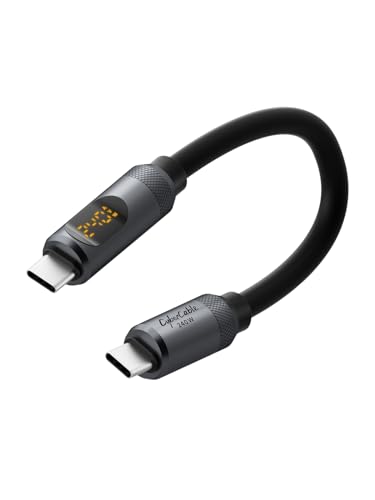 Hagibis 240 W USB C Fast Charging Cable with LED Display – 6.6 Feet Durable Silicone for i Phone 16/15 Pro Max, i Pad, Mac Book Pro – Ultra-Fast 480 Mbps Data Transfer, Flexible Tangle-Free Design for Maximum Performance and Connectivity