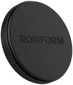 Rokform Low Pro Magnetic Phone Mount – Universal 1-Inch Magnetic Holder for Secure Hands-Free Navigation in Vehicles, Featuring Robust 3 M VHB Adhesive for Reliable Flat Surface Attachment, Sleek Black Aesthetic Compatible with All Phone Cases for Effortless Communication and Safety Enhancement